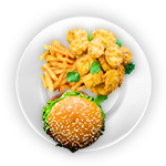 Kids Chicken Burger & Chips 