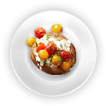 Baked Potato With Cheese & Tomato 